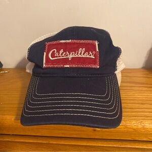 Caterpillar Navy and Red Trucker Hat